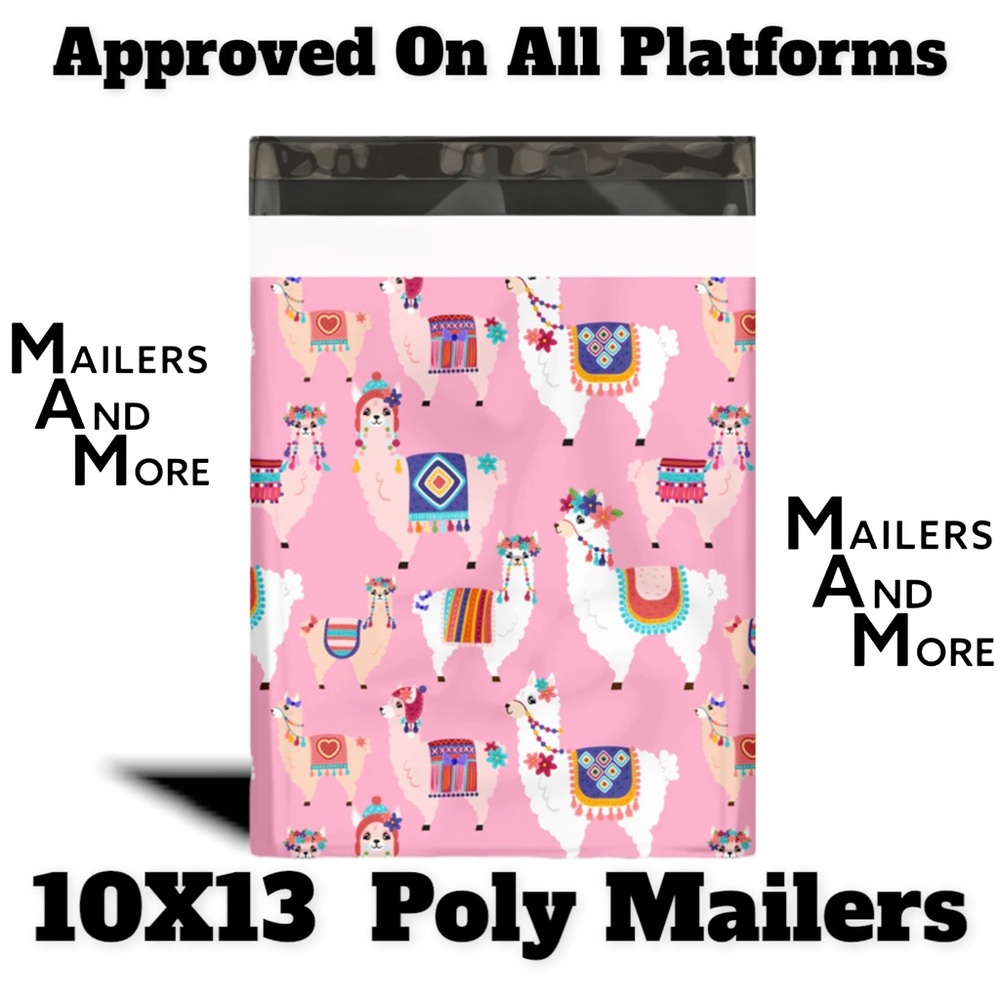 25 10X13 Poly Mailers Drama Llama, Shipping Envelopes PRICE IS FIRM - Picture 7 of 9